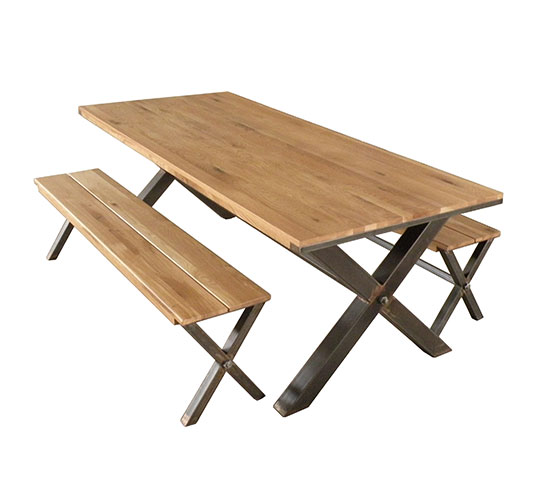 india-oak-table-set