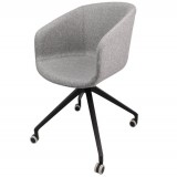 Basket Chair – Fully Upholstered with 4 Star Arch Base with Castors