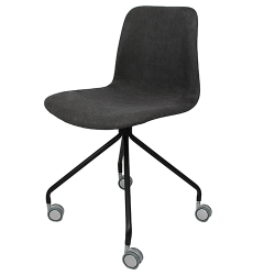 Arco Chair – 4 Star Fixed Base with Castors (Upholstered Grey or Tan Suede)