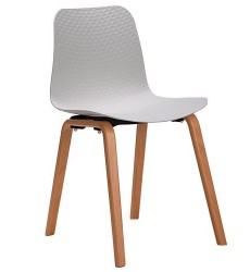 Arco Chair – Timber Loop Base – Nude Polypropylene Shell