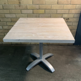 Ash Whitewash Table with Aluminium Base – $149+GST