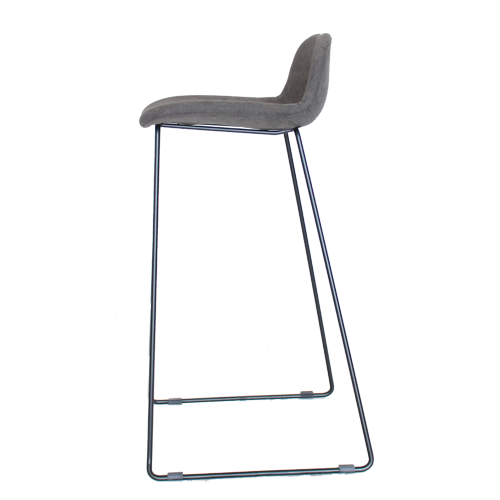 Arco Stool – Powdercoated Base with Fully Upholstered Shell