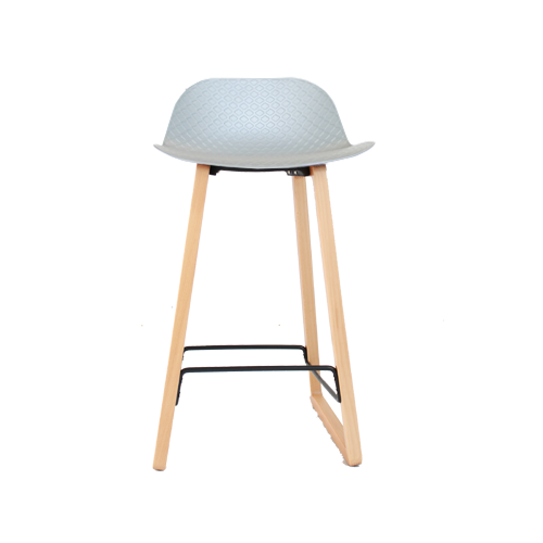 Arco Stool – Timber Base with Nude Polypropylene Shell