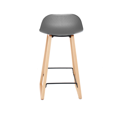 Arco Stool – Timber Base with Nude Polypropylene Shell